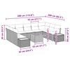 vidaXL Gartensofa-set mit Kissen 5 pcs Beige und Creme Polyrattan