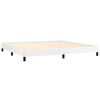 vidaXL Boxspringbett mit Matratze Weiß 200x200 cm Kunstleder