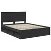vidaXL Bettrahmen Schwarz 150 x 200 cm Massives Kiefernholz