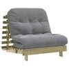 vidaXL Futon Schlafsofa mit Matratze 90x206x11 Kiefernholz Impr&auml;gniert