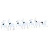 vidaXL LED Rentiere 7 pcs Silber Stoff