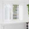vidaXL Voile-Vorhang mit Vorh&auml;ngen 2 pcs Wei&szlig; 175 x 140 cm Polyester