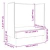 vidaXL Hoher R&uuml;cken Sofa 101cm Rosa Stoff