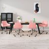 vidaXL Esszimmerst&uuml;hle 6 Stk. Drehbar Rosa Samt