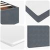 vidaXL Ottoman-Bett mit Matratzen & LEDs Dunkelgrau 180x200 cm Samt