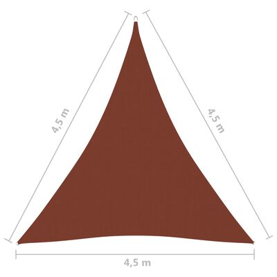 vidaXL Sonnensegel Oxford-Gewebe Dreieckig 6x6x6 m Terracotta-Rot
