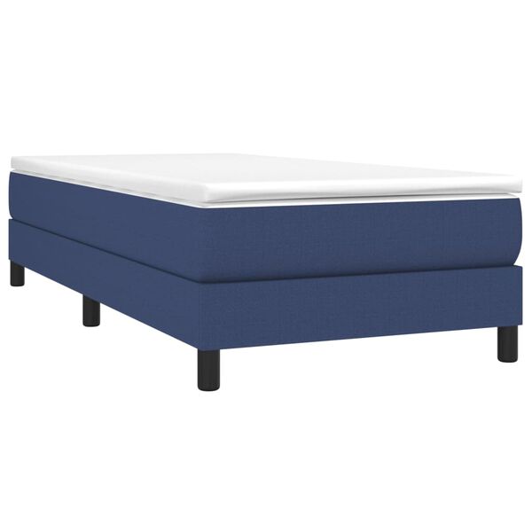 vidaXL Boxspringbettgestell Blau 90x190 cm Stoff