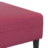 vidaXL Sofa mit Kissen 3 pcs Weinrot Samt