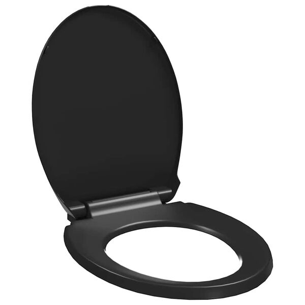 vidaXL Toilettensitz mit Absenkautomatik und Quick-Release Schwarz
