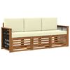 vidaXL Sofagarnituren mit Kissen 3 pcs Massivholz Akazie