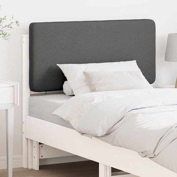 vidaXL Gepolstertes Kopfteil mit Kopfteil Wei&szlig; und Hellgrau 80 cm