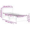 vidaXL Bettgestell ohne Matratze mit Kopfteil Sonoma-Eiche 90x200 cm