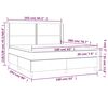 vidaXL Boxspringbett mit Matratze & LED Grau 160x200 cm Kunstleder