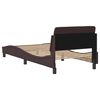 vidaXL Bettgestell "Dover" Dunkelbraun 80x200 cm Stoff