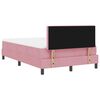 vidaXL LED Boxspringbett mit Matratze mit LED Rosa 120 x 200 cm Samt