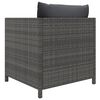 vidaXL 6-tlg. Garten-Lounge-Set mit Kissen Poly Rattan Grau