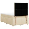vidaXL Boxspringbett mit Matratze Creme 120x190 cm Stoff