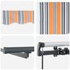 vidaXL Einziehbare Markise Mehrfarbig 450 x 300 cm Polyester und Stahl