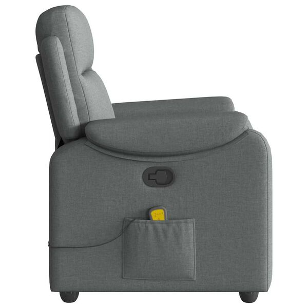 vidaXL Massagesessel Dunkelgrau Stoff