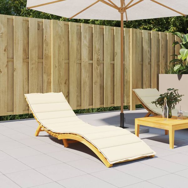 vidaXL Sonnenliegen-Auflage Creme 200x50x3 cm Oxford-Gewebe