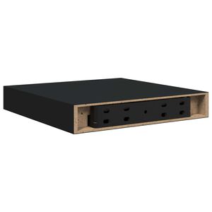 vidaXL Schweberegal Schwarz 23x23,5x3,8 cm MDF