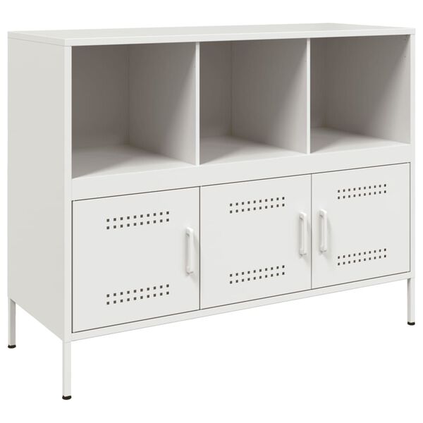 vidaXL Sideboard Wei&szlig; 100,5x39x79 cm Stahl