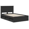vidaXL Bettrahmen Schwarz 120 x 200 cm Massives Kiefernholz