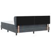 vidaXL Boxspringbett mit Matratze Dunkelgrau 180 x 200 cm Samt
