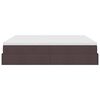 vidaXL Ottoman-Bett mit Matratzen Dunkelbraun 200x200 cm Stoff