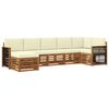 vidaXL Outdoor-Sofagarnitur 6 stk. Natur und Creme