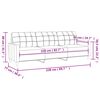 vidaXL 3-Sitzer-Sofa Creme 210 cm Stoff