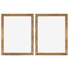 vidaXL Bilderrahmen 2 Stk. 90x70 cm Massives Altholz und Glas