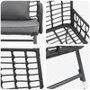 vidaXL Garten Essgruppe 3 pcs Schwarz und Anthrazit