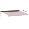 vidaXL Markise Automatisch mit LED Weinrot 450x350 cm