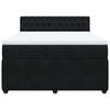 vidaXL Boxspringbett mit Matratze Schwarz 140x190 cm Samt