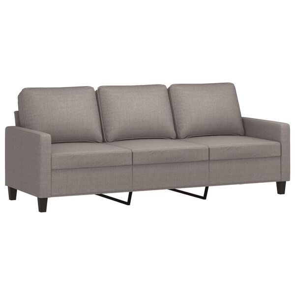 vidaXL 3-Sitzer-Sofa Taupe 180 cm Stoff