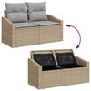 vidaXL Garten-Sofa-Set mit Kissen 8 pcs Beige und Hellgrau