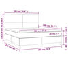 vidaXL Boxspringbett mit Matratze Schwarz 180x200 cm Samt