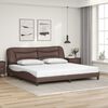 vidaXL Bettgestell ohne Matratze "Hvar" Braun 200x200 cm Kunstleder