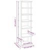 vidaXL Schuhschrank Betongrau 27,5x27x102 cm Holzwerkstoff