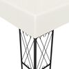 vidaXL Pavillon mit LED-Lichterkette 3x4 m Creme Stoff