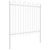 vidaXL Gartenzaun 2 pcs Grau 3,4 x 1 m Pulverbeschichteter Stahl