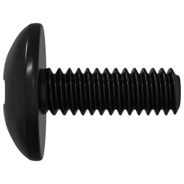 vidaXL H&uuml;lsen Schrauben 12 pcs Schwarz M4 x 10 mm Eisen