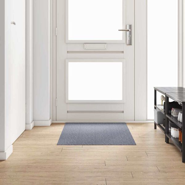vidaXL Teppichl&auml;ufer Hellgrau 80 x 150 cm Stoff