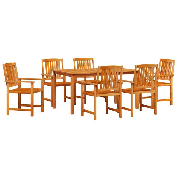 vidaXL Garten Essgruppe 7 pcs Braun Massivholz Akazie