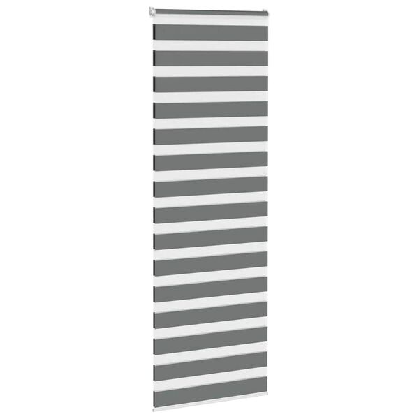 vidaXL Doppelrollo Dunkelgrau 80x230 cm Stoffbreite 75,9 cm Polyester