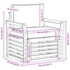 vidaXL Outdoor-Sofagarnitur mit Kissen Natur 75,5 x 63 x 73 cm