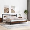vidaXL Bettgestell ohne Matratze Braun Eichen-Optik 183x203 cm