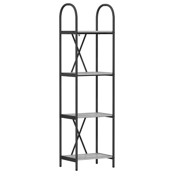 vidaXL B&uuml;cherregal Graues Sonoma 40 x 30 x 146 cm Holzwerkstoff
