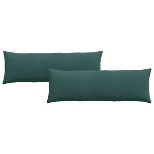 vidaXL Sofakissen 2 St&uuml;ck Dunkelgr&uuml;n 120 x 40 cm Cordstoff